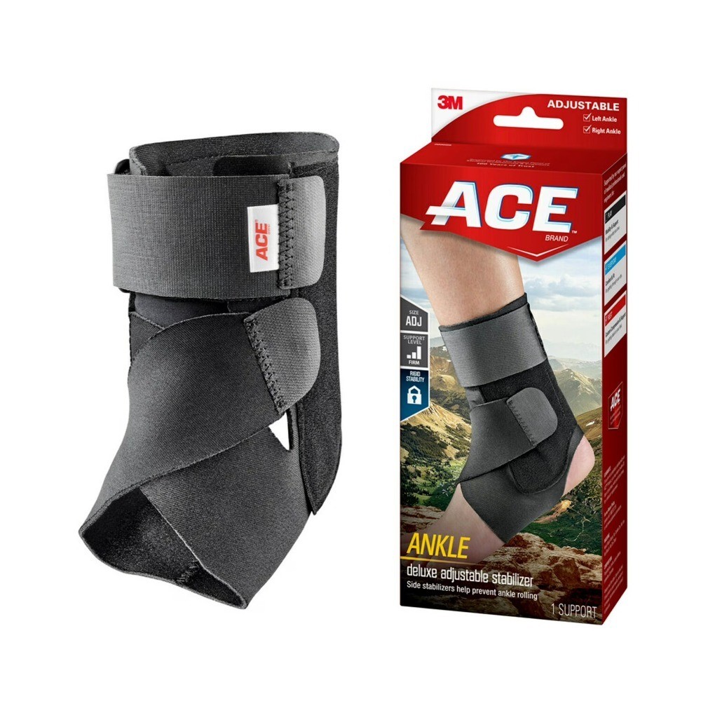 Adjustable Ankle Stabilizer Support Brace Comfortable Fit One Size Fits Most