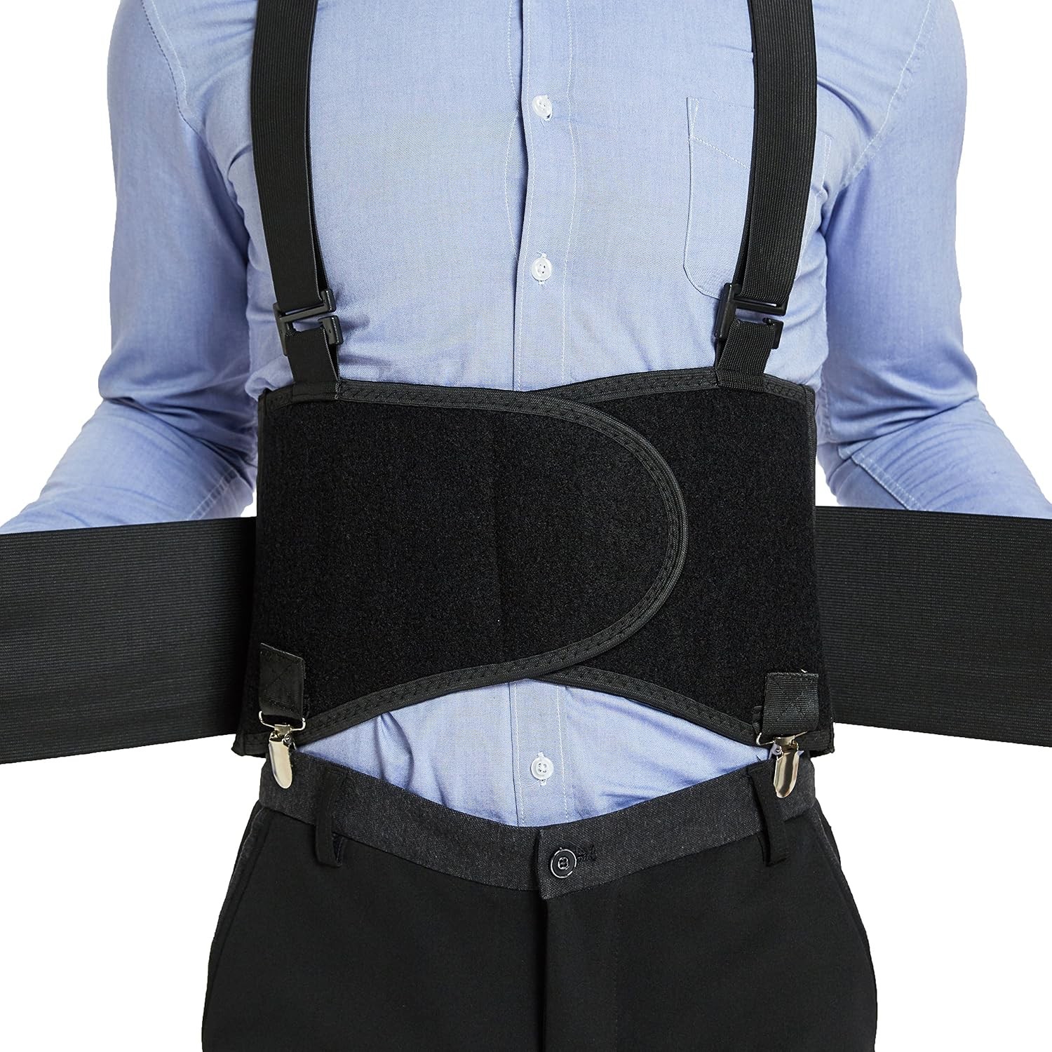 Back Brace for Work, Detachable Suspenders, Back Support Belt, Adjustable, Light