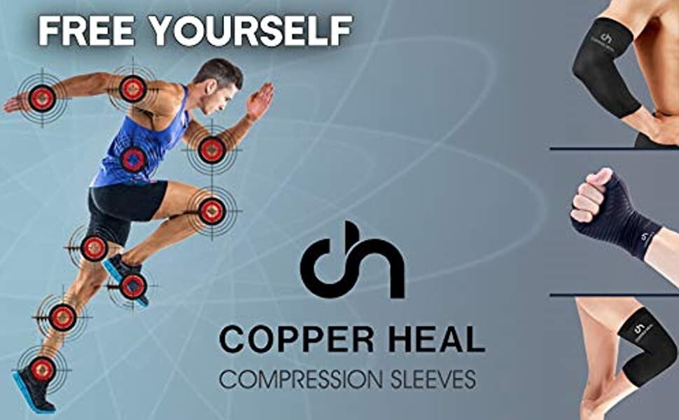 COOPER HEAL Copper Compression Gloves – Pain Relief for Arthritis & Tendonitis