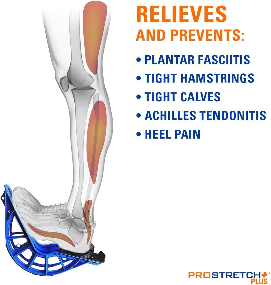 Plus Customizable/Adjustable Calf Stretcher and Foot Rocker for