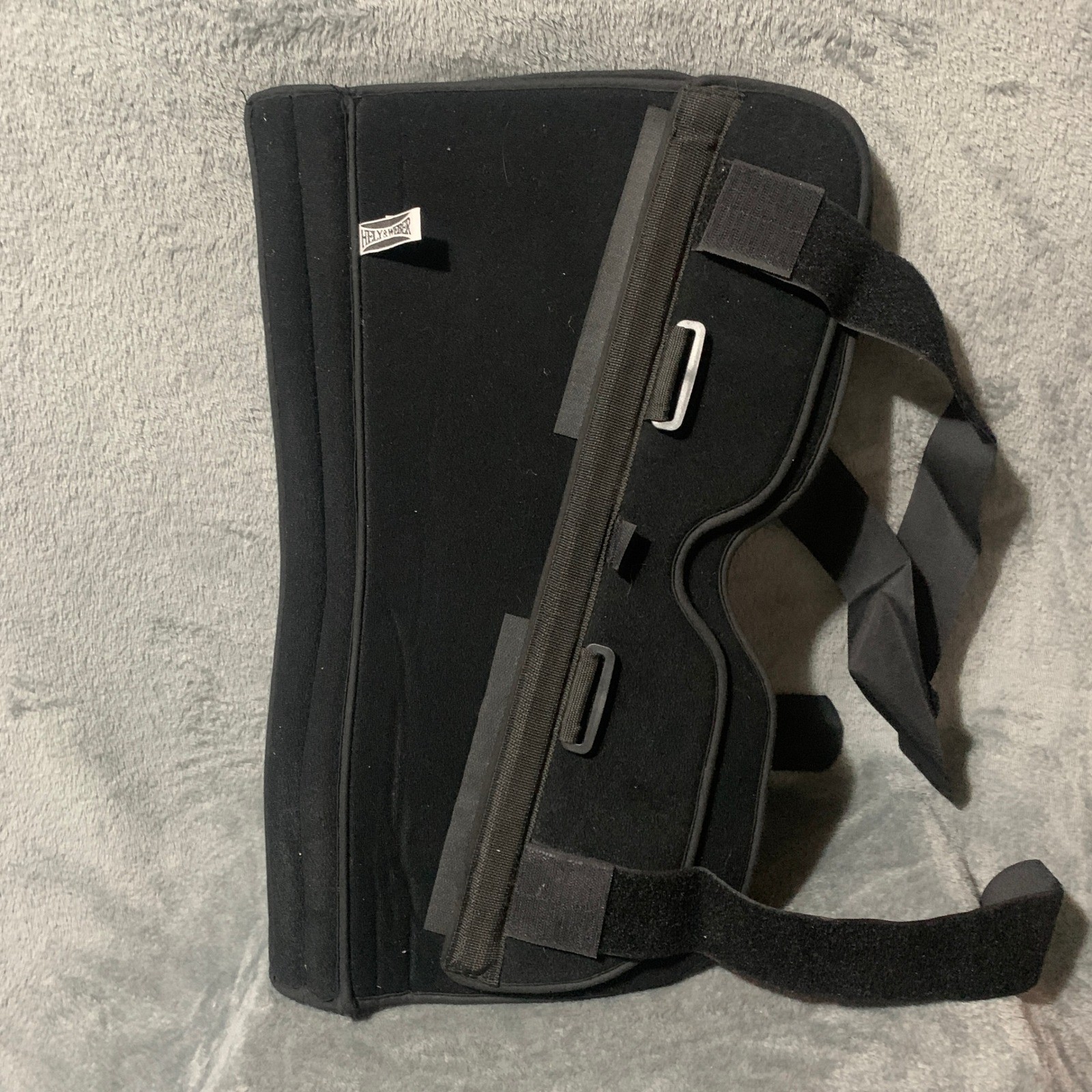 Hely & Weber Universal Knee Immobilizer Brace Black Adjustable Straps 19.5 Inch