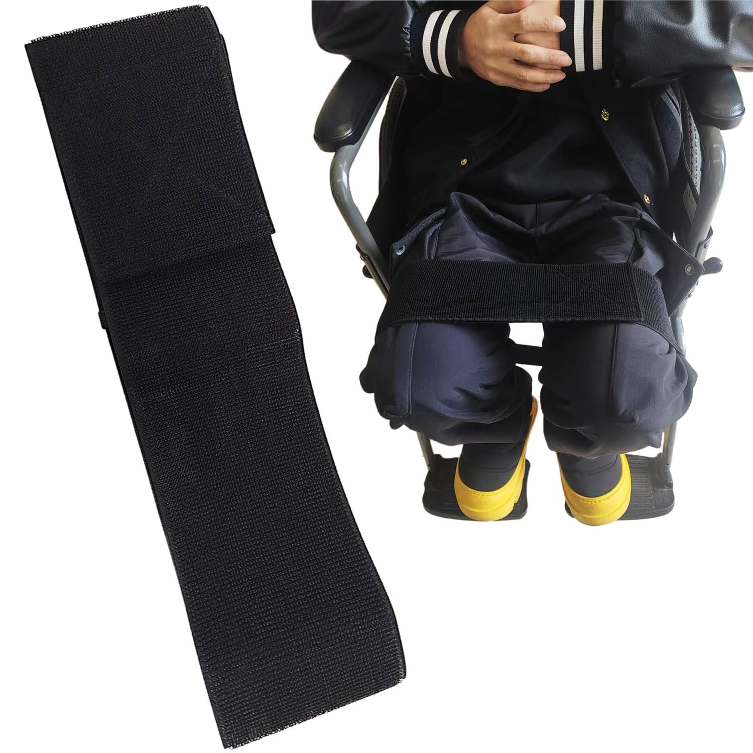 Adjustable Wide Elastic Leg Support Strap for Wheelchair Users – Secure Thigh St