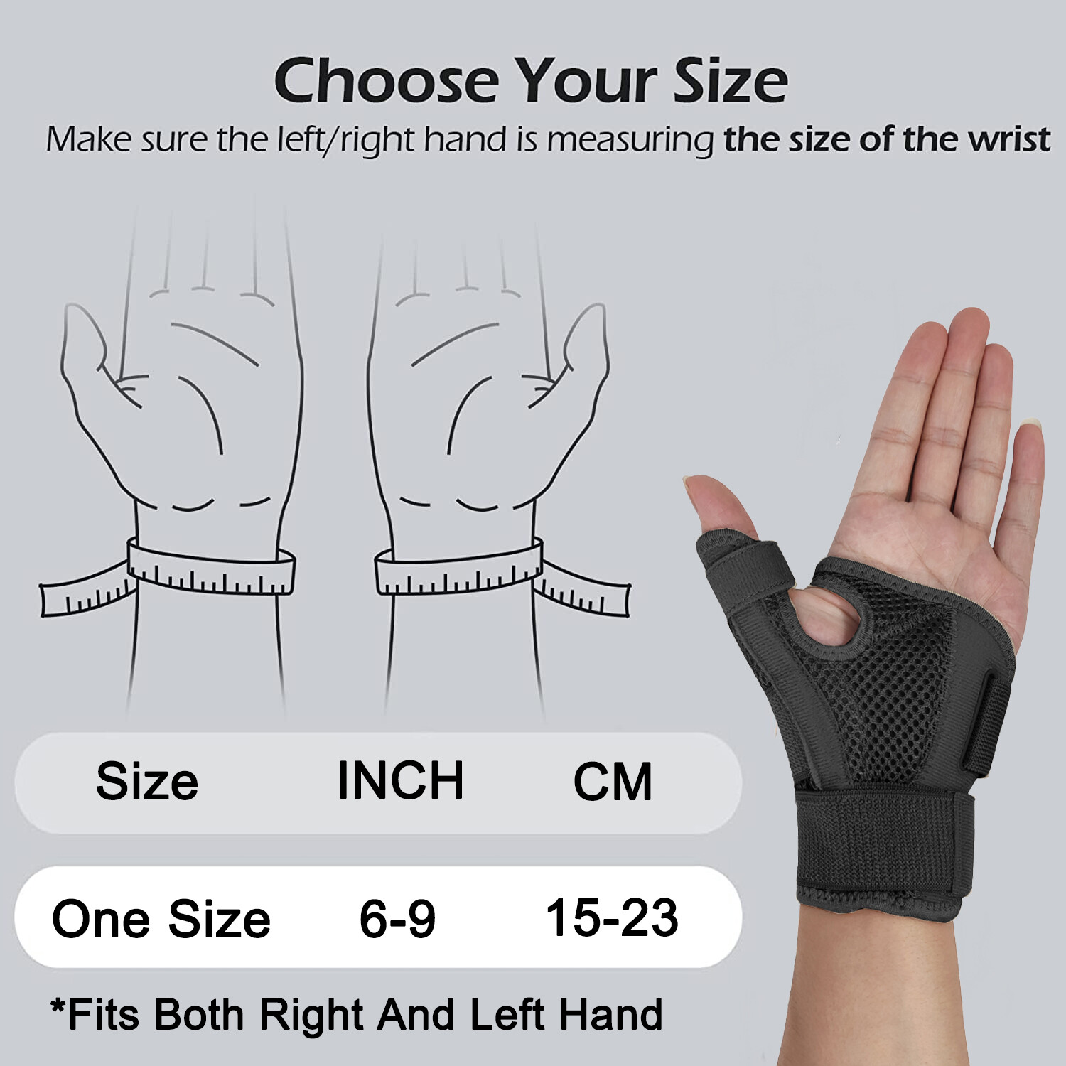 Thumb Splint Stabilizer Wrist Support Carpal Tunnel Tendonitis for Pain Relief