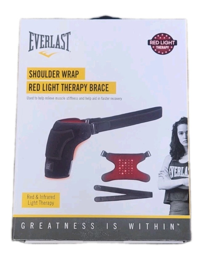 NIB! Red & Infrared Therapy Shoulder Wrap Brace by Everlast