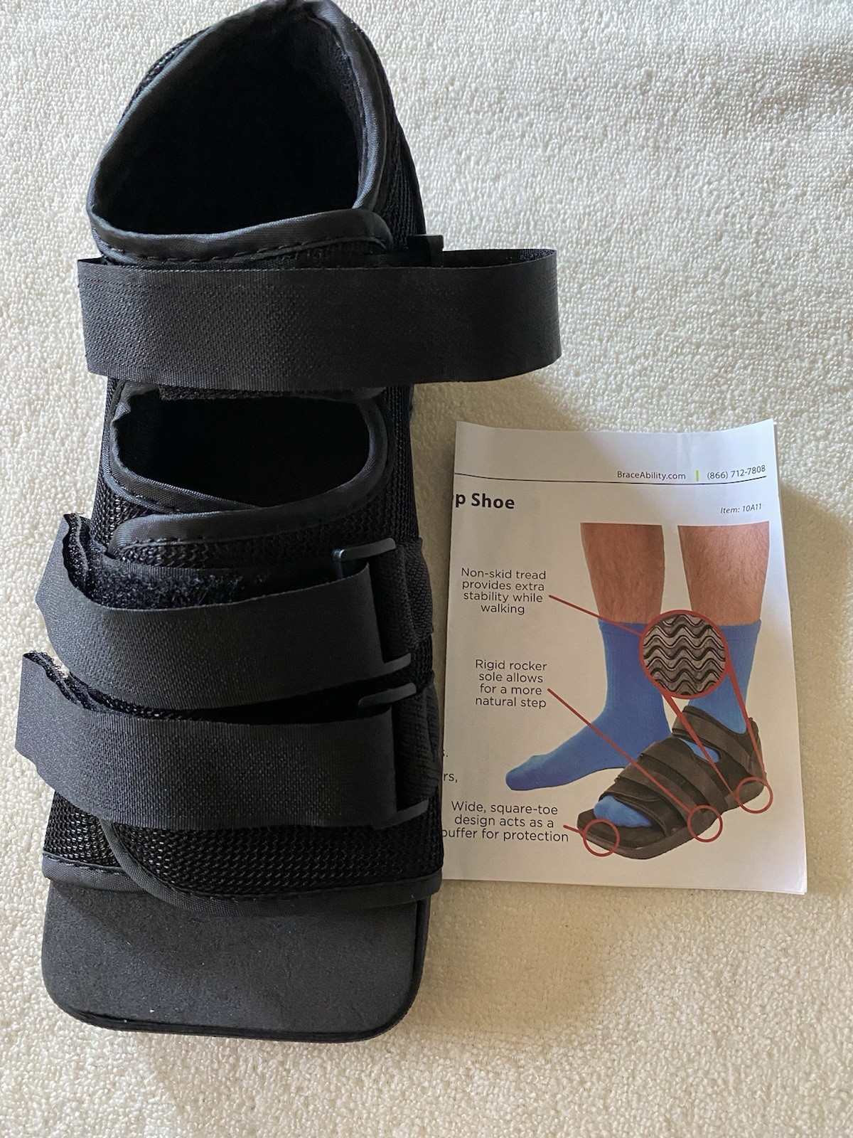 Post Operation Shoe Off Loading Heel Relief Lightweight Orthopedic Foot Brace