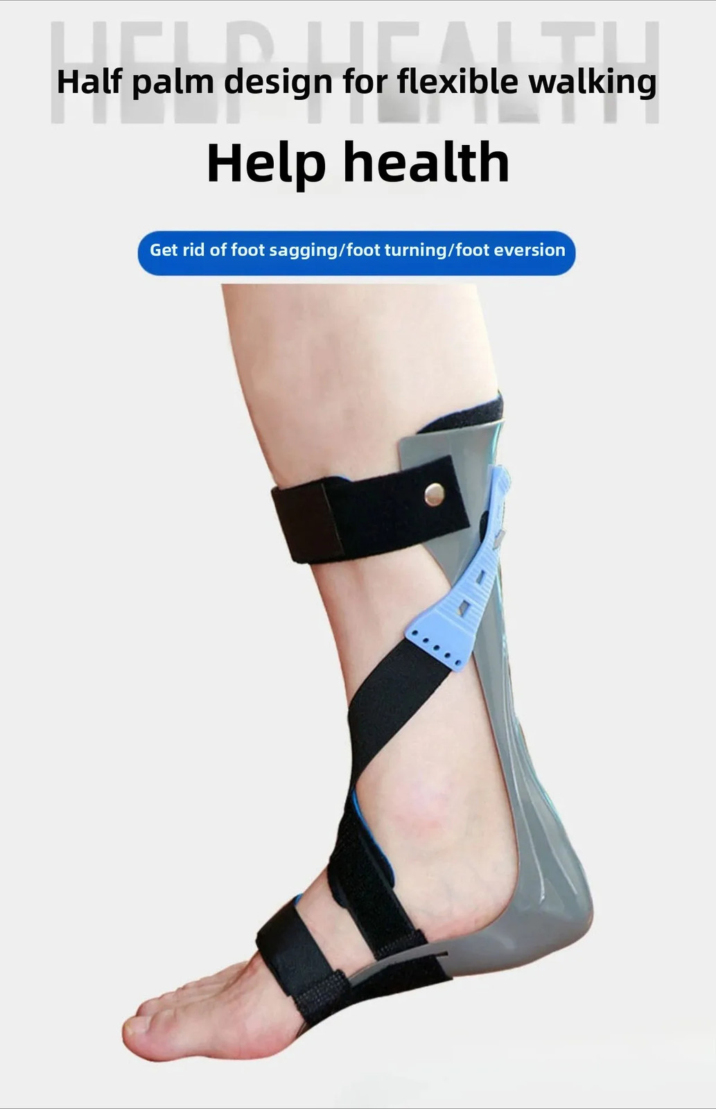 Adjustable Ankle-Foot Support Brace Mobility Rehabilitation Aid for Drop Foot