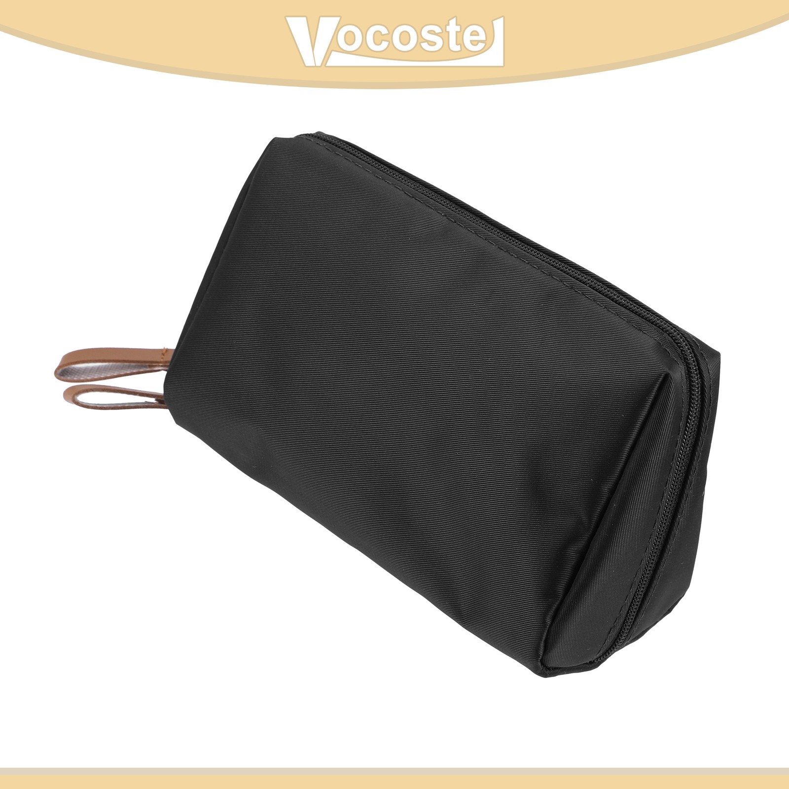Piece of 1 Portable Cosmetic Bag Travel Makeup Storage Waterproof Black Red