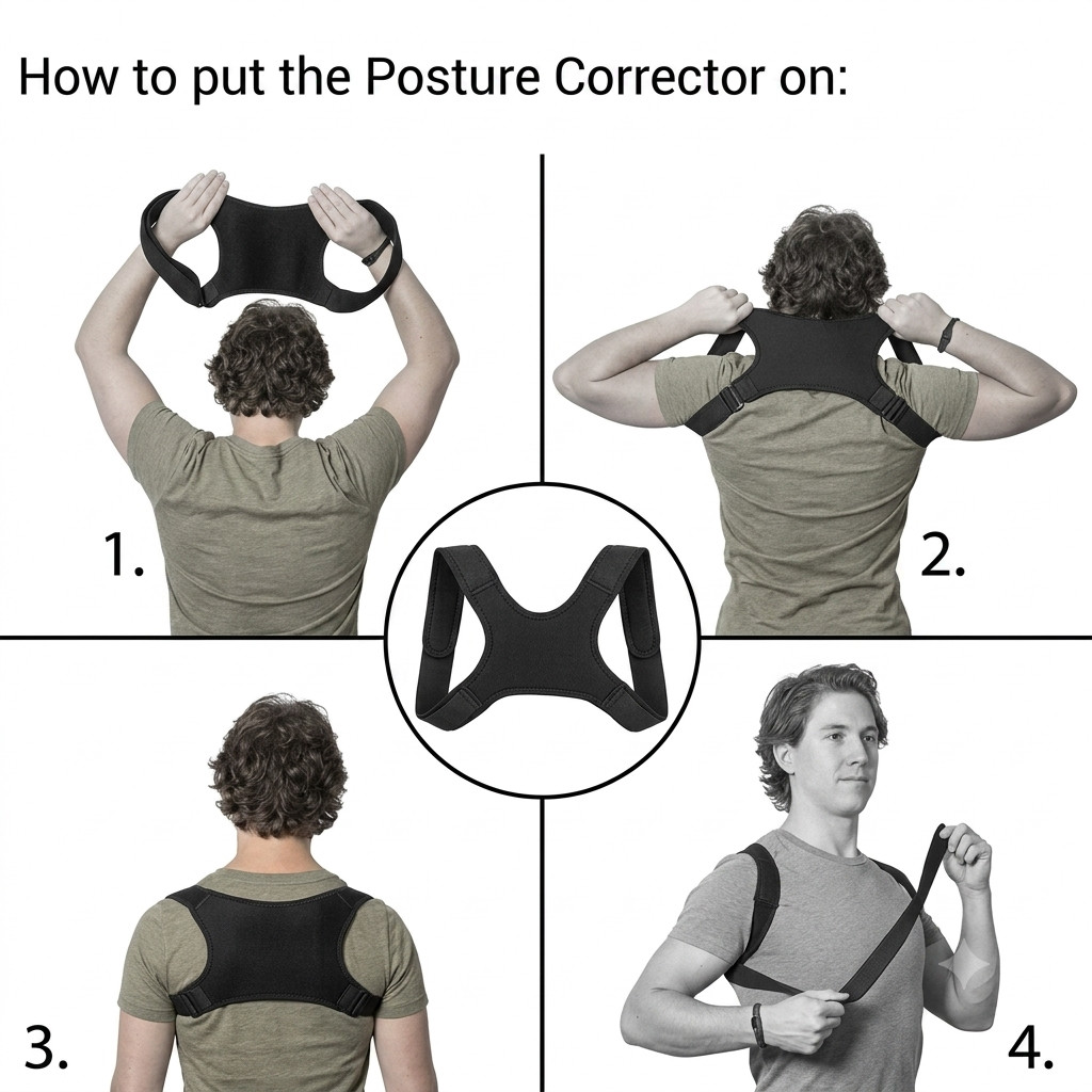 Posture Corrector Support Magnetic Back Shoulder Brace Belt Band For Men Women