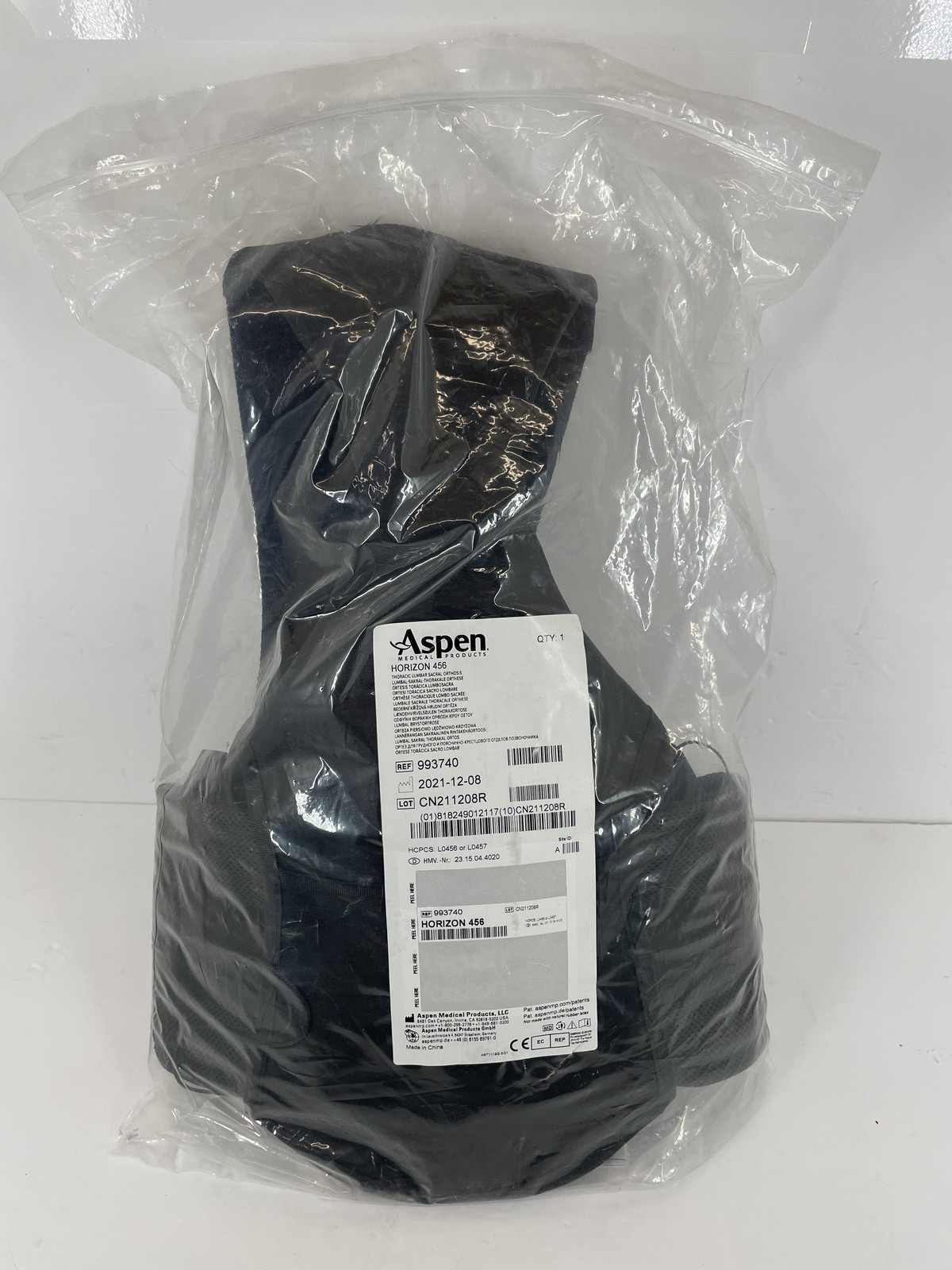 Aspen Horizon 456 Thoracic Lumbar Sacral Orthosis Back Brace Support NEW