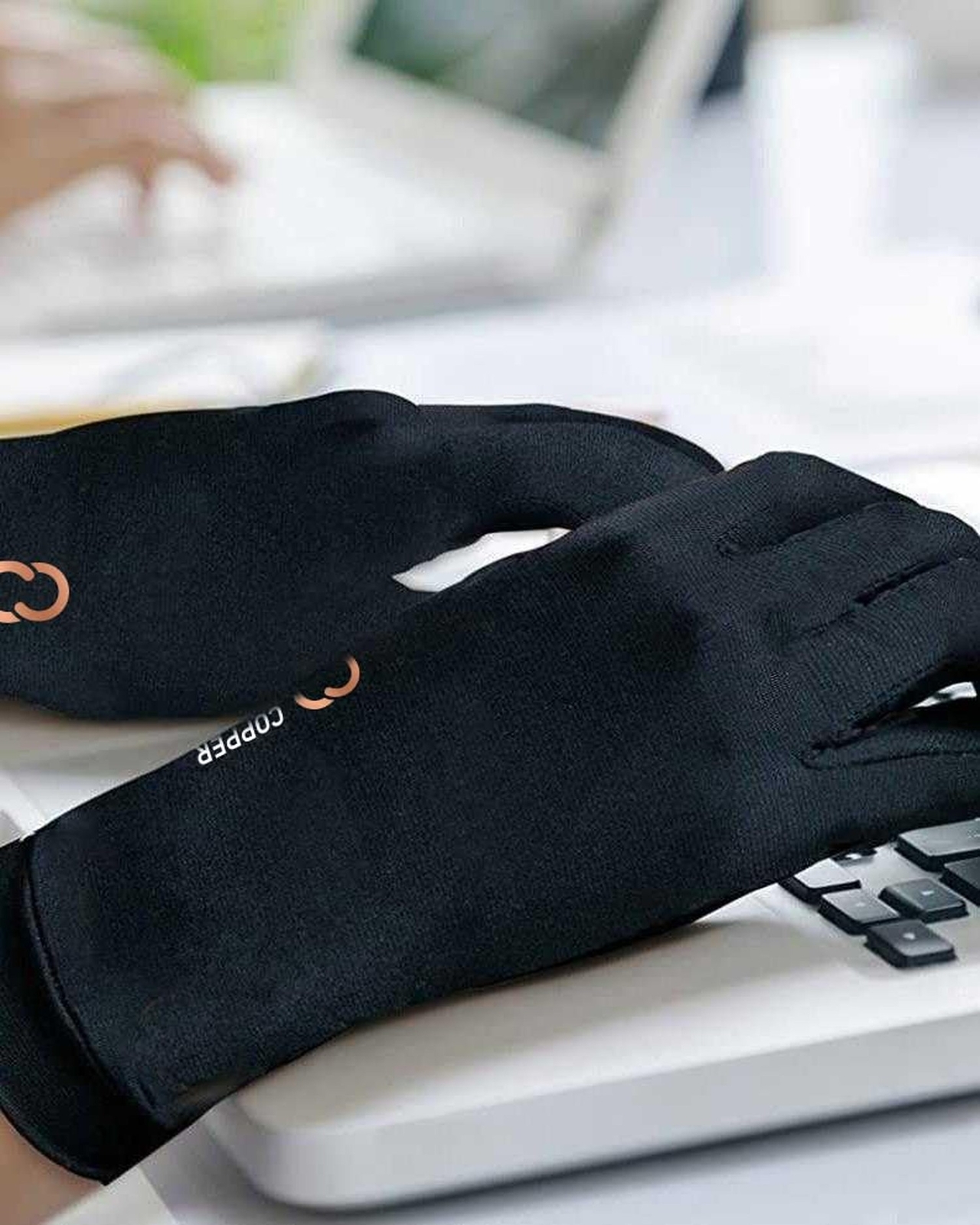 Copper Compression Full Finger Arthritis Gloves – Palm Grips – Touch Screen F…