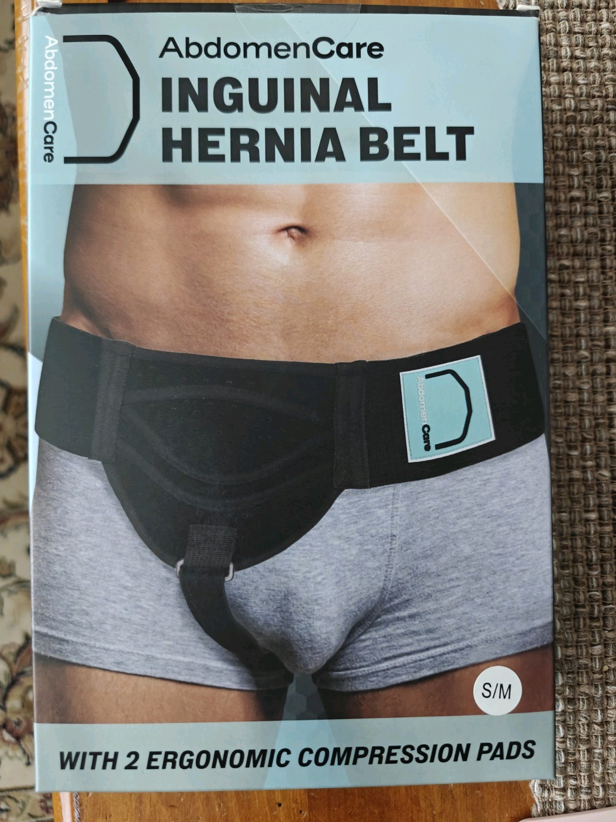 Abdomencare Inguinal Hernia Support Belt with 2 compression pads (30 – 44 IN)