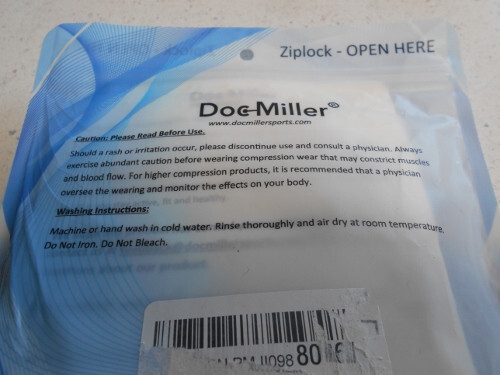 Doc Miller Open Toe Leg Socks Compression Sleeve 20-30 mmHg Varicose Veins BLACK
