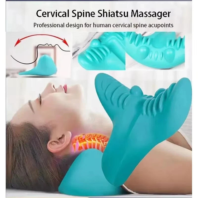 Neck Cloud Cervical Neck Stretcher Pillow Traction Device Pain Relief Massage**