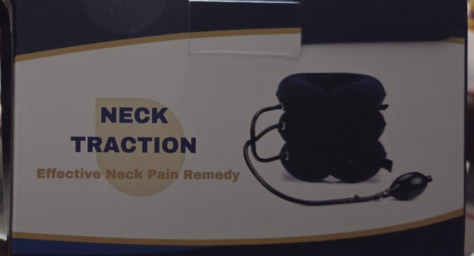 Neck Traction Device Neck Pain Relief Blue 5.7×3.93×3.15 in