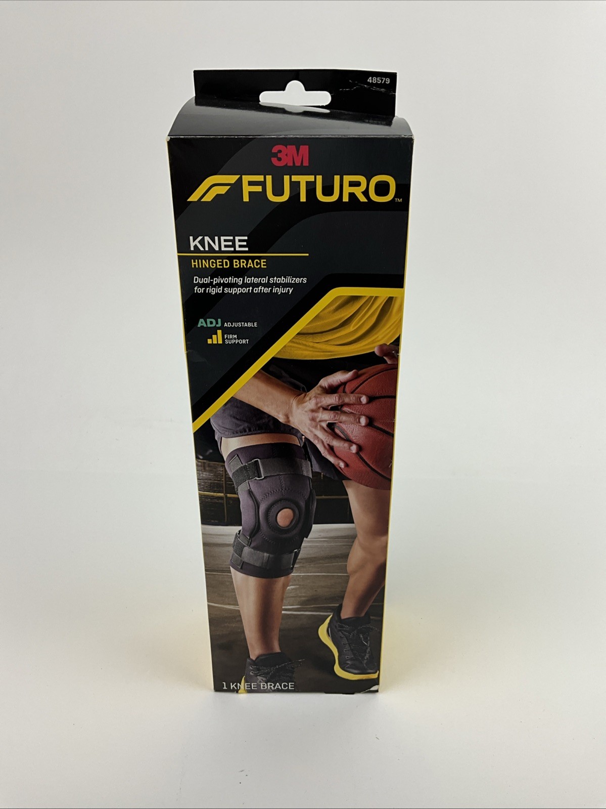 Knee Brace 3M Future Hinged Blk Firm Support Adjustable Size Stabilizers New
