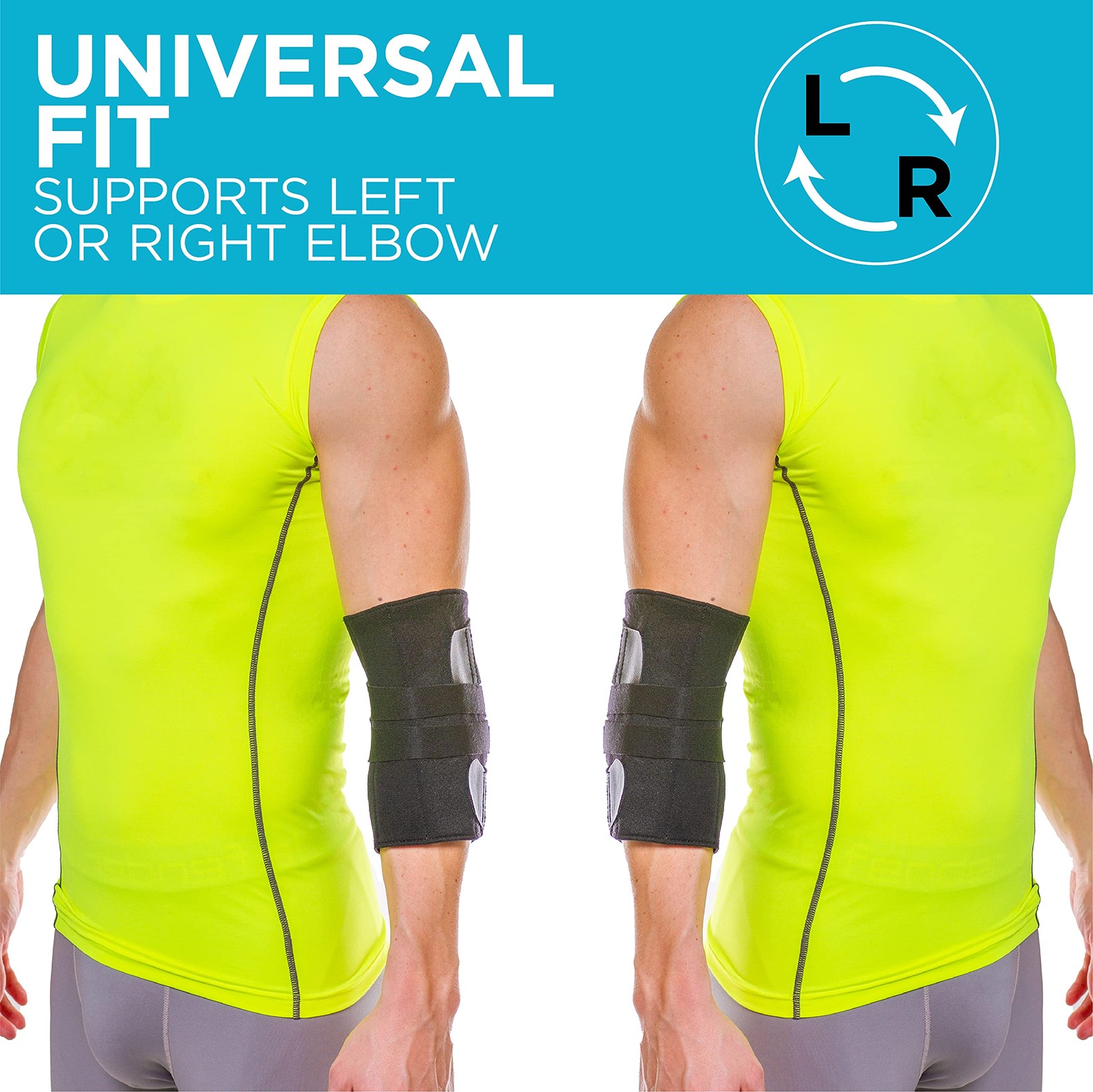 BraceAbility Cubital Tunnel Syndrome Brace – Ulnar Nerve One Size, Black