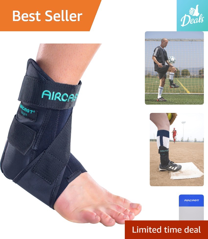 Dual Protection Ankle Brace with Compression and Stability – Medium Right Foot