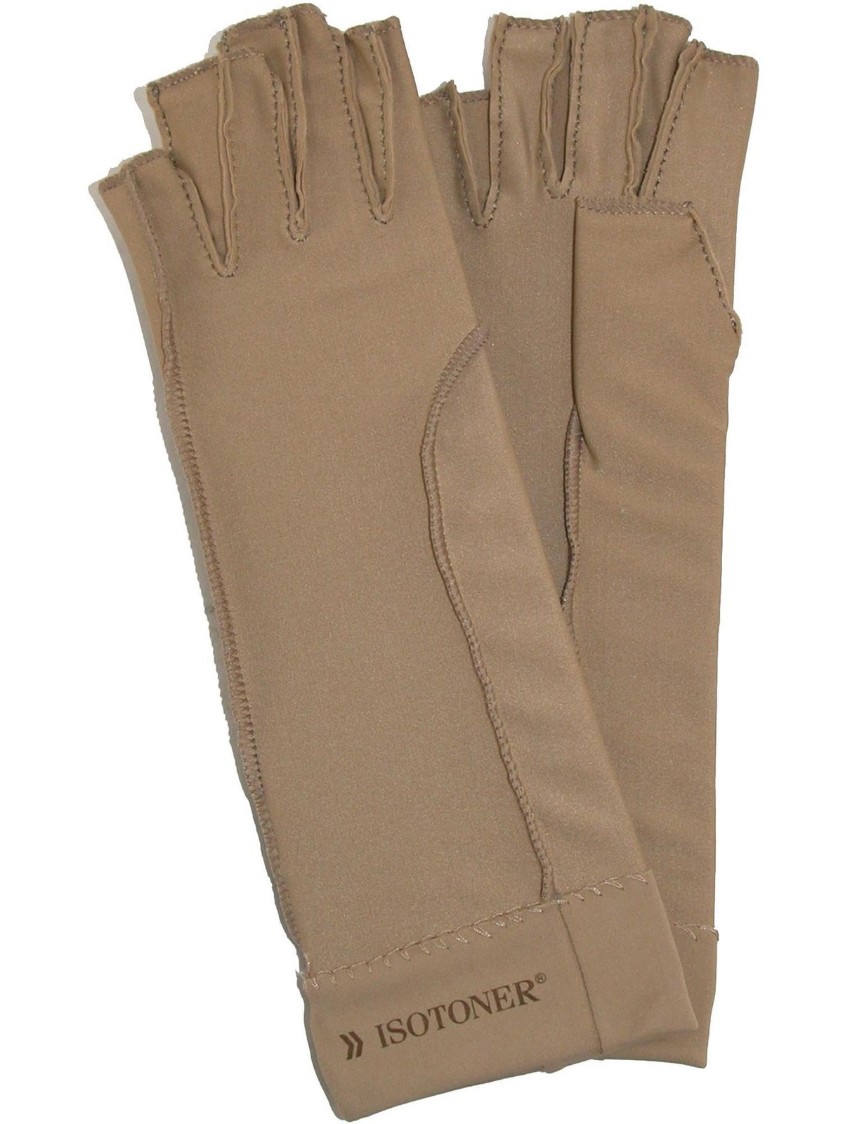 Large Camel Compression Gloves for Arthritis Pain Relief and Swelling 32 mmHg