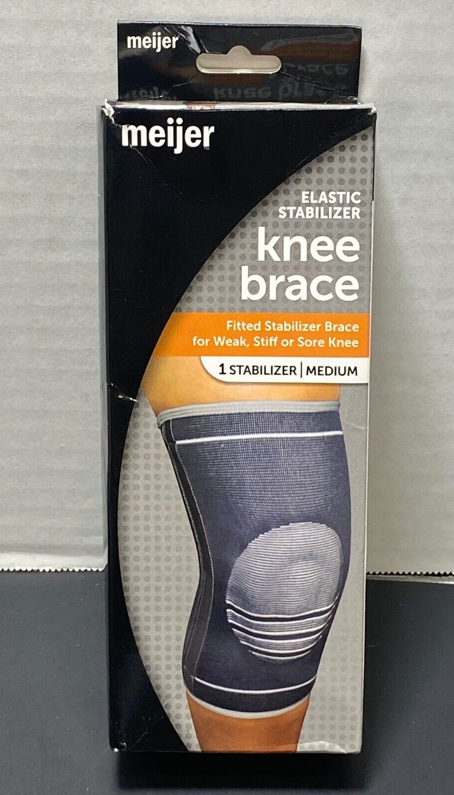 New Meijer Brand Elastic Stabilizer Knee Brace Size Medium