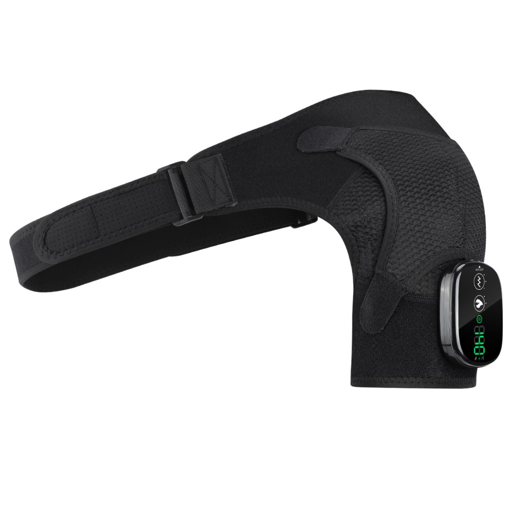 5000amh Heated Shoulder Massager With Vibration Massage Brace Joint Pain Relief