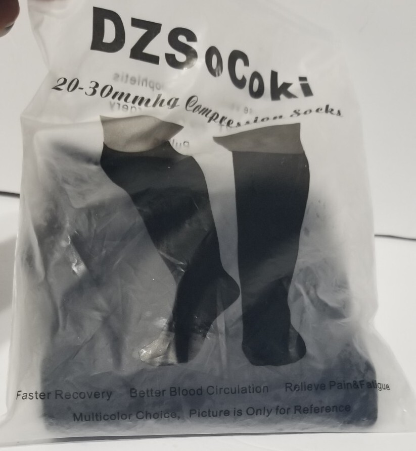 XL Plus Size Compression Diabet Socks Women Men Wide Calf EXtra Large 20-30 mmHg