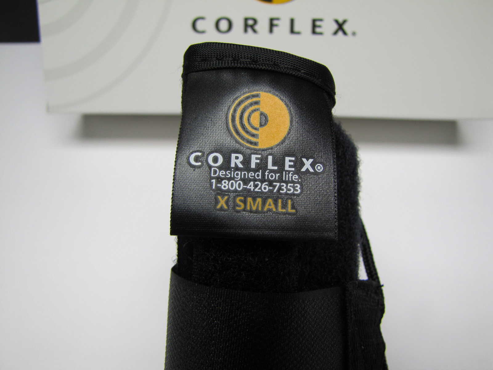 Corflex 8″ Suede Wrist Lacer Splint Brace Support w Thumb Wrap Left X-Small