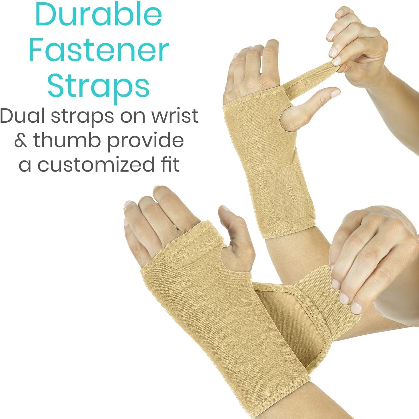 Vive Wrist Brace – Left Hand Carpal Tunnel Hand Compression Support Wrap (Left W