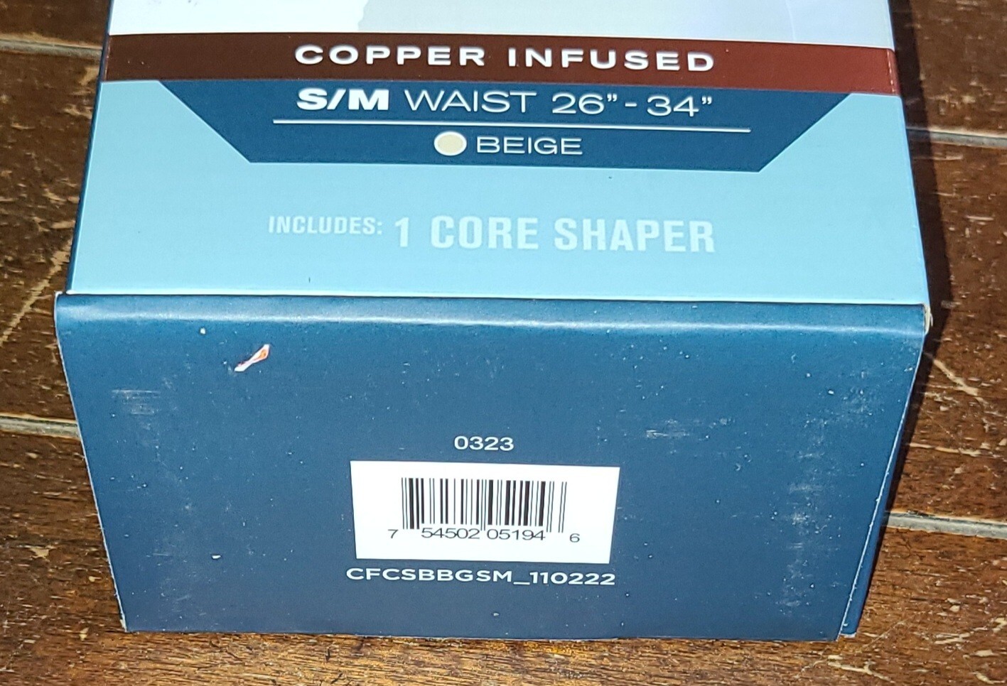 COPPER FIT S/M Waist 26″ to 34″ Beige Copper Infused Core Shaper