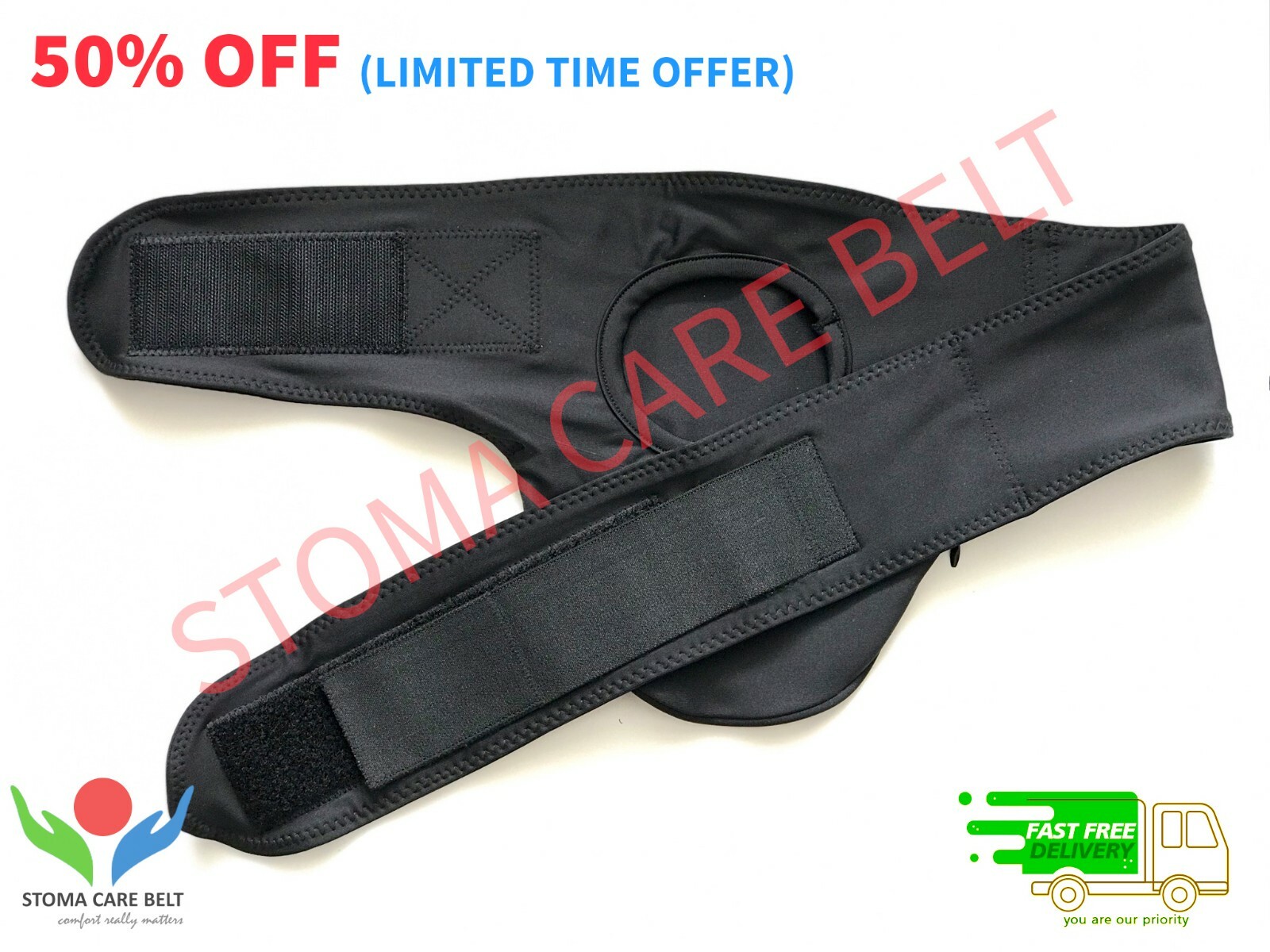 *ORIGINAL* VERTICAL Stoma Belt- Ostomy Belt- ileostomy Belt-Stoma Support Belt