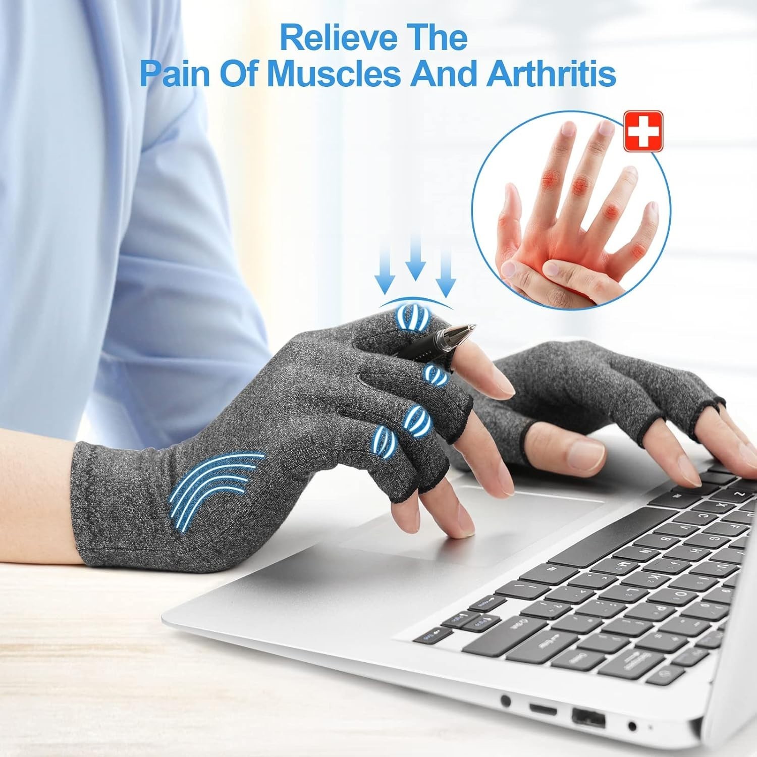 Arthritis Compression Gloves Relieve Set of Two Size Small