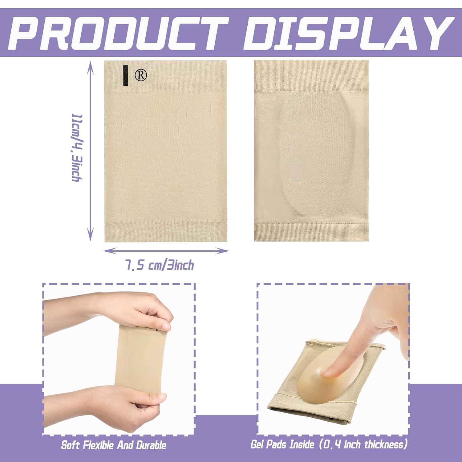 Arch Support Socks 4 Pieces Cushioned Metatarsal Flat Foot Arch Sleeve Support