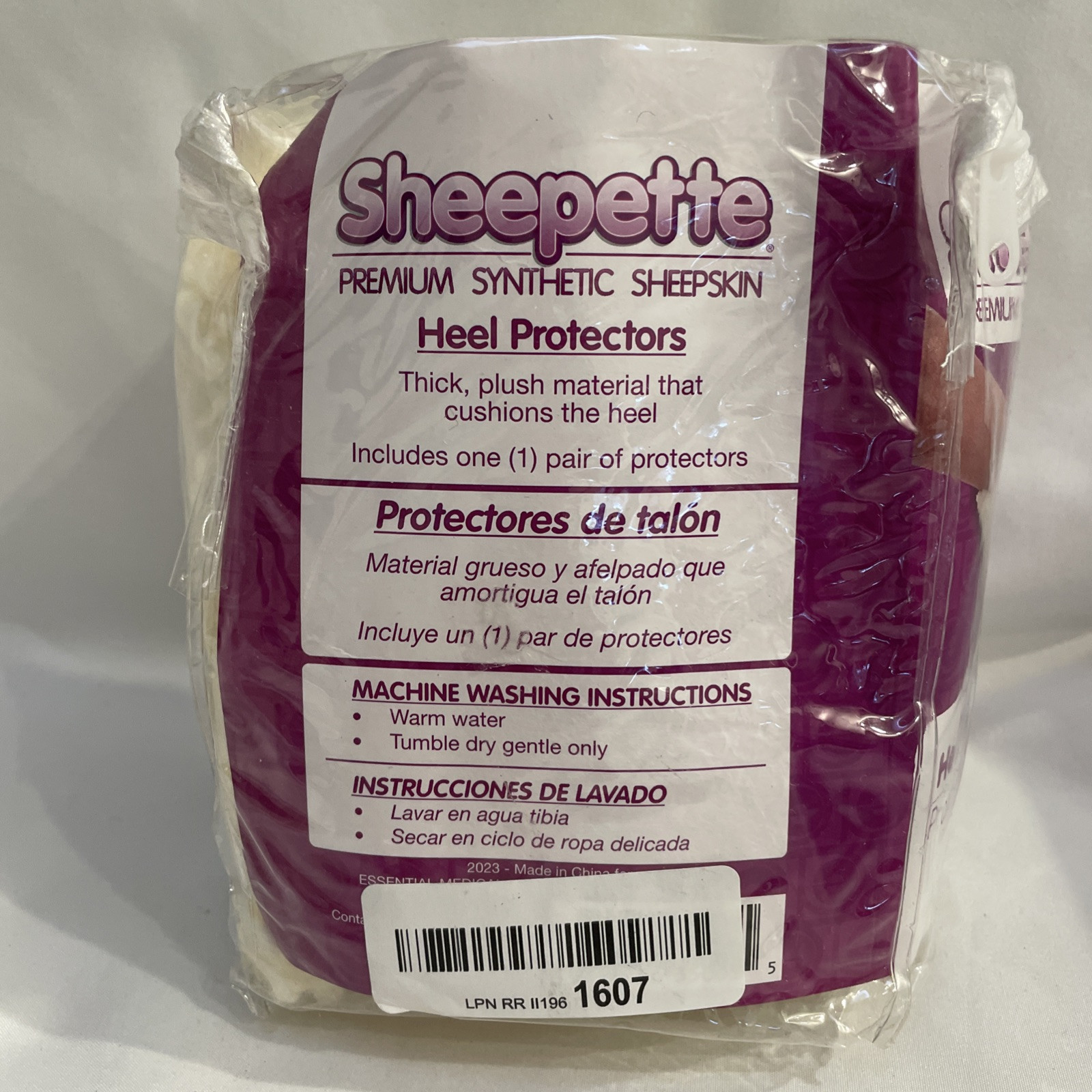 Sheepette Synthetic Sheepskin Soft Heel Protectors with Securing Strap