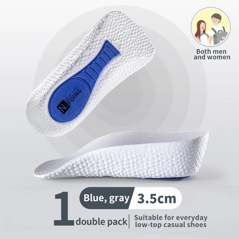 Memory Foam Height Increase Insoles for Men Women Shoes Flat Feet Arch Support O