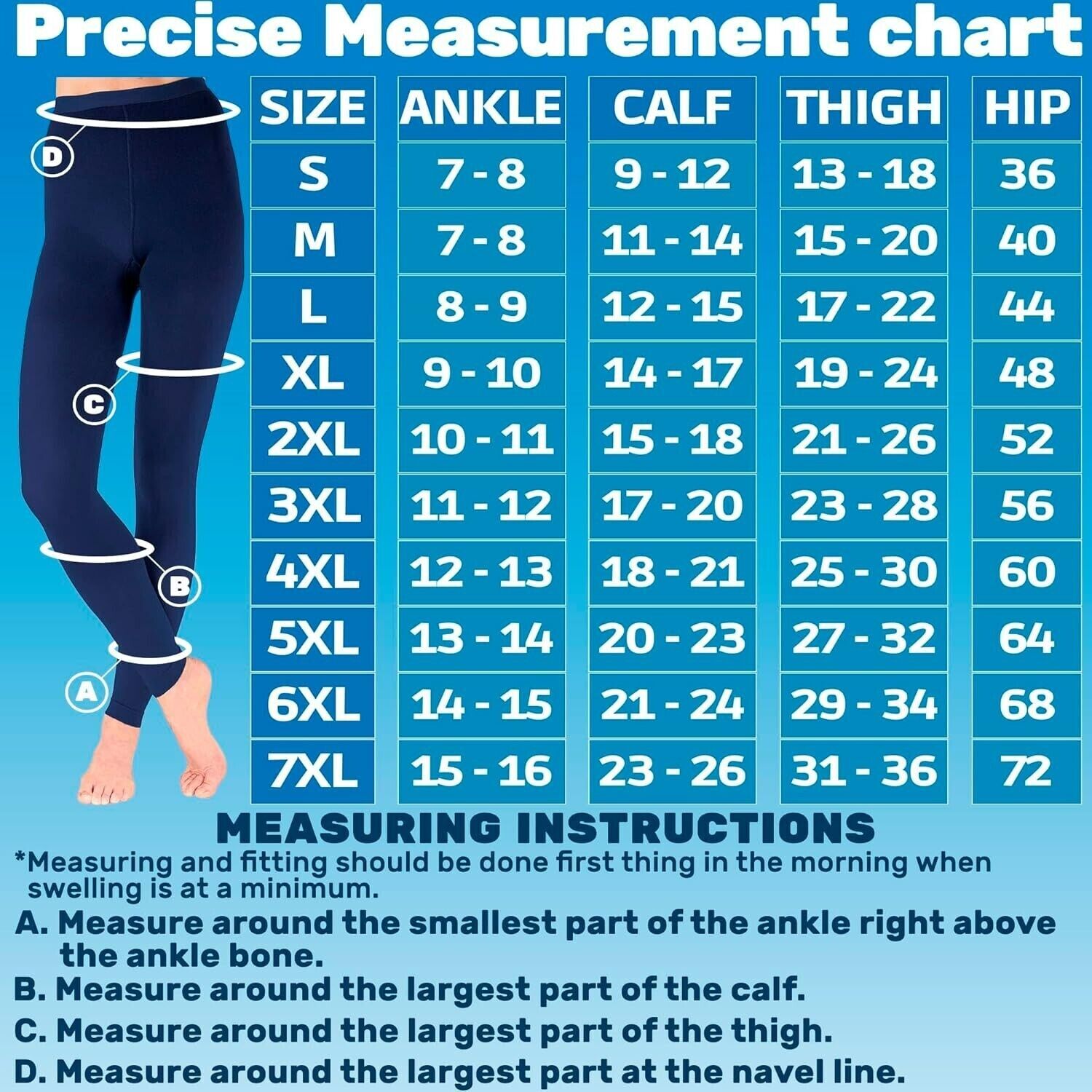 Compression Leggings Women Circulation 20-30mmHg Opaque Footless Support HM048
