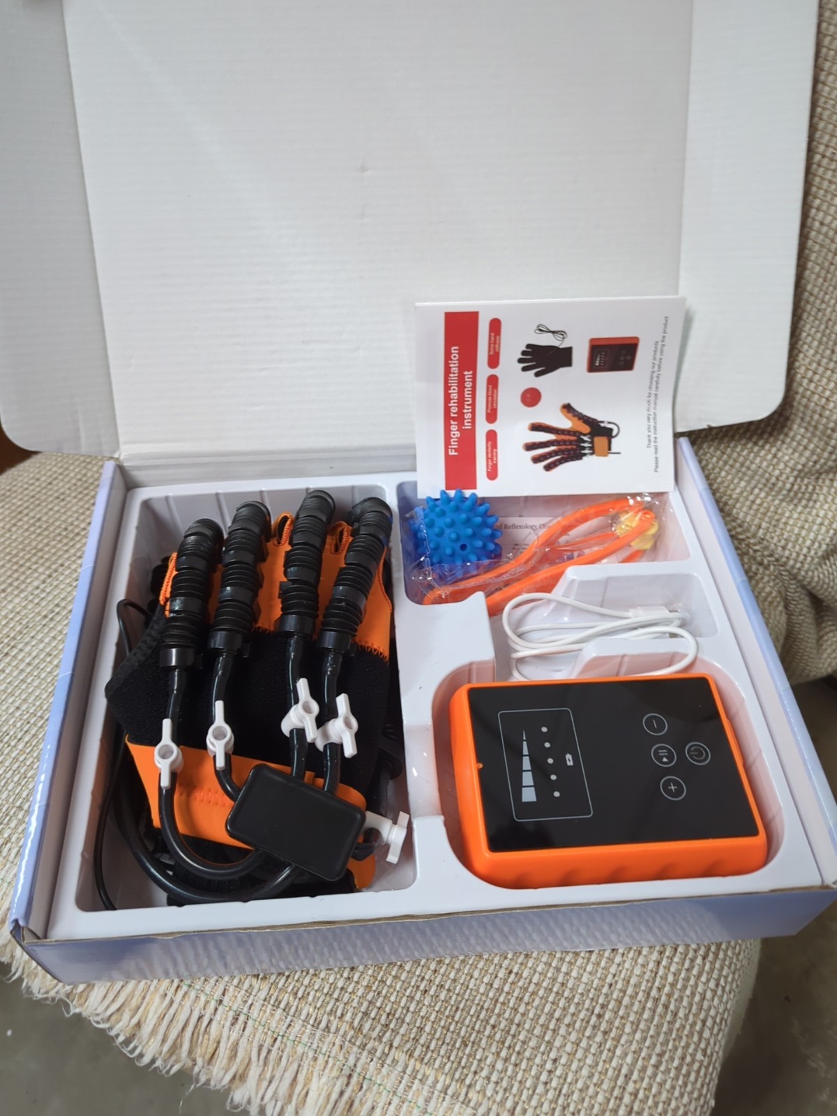 Rehabilitation Robot Gloves, Finger Exerciser . Left Hand. Medium