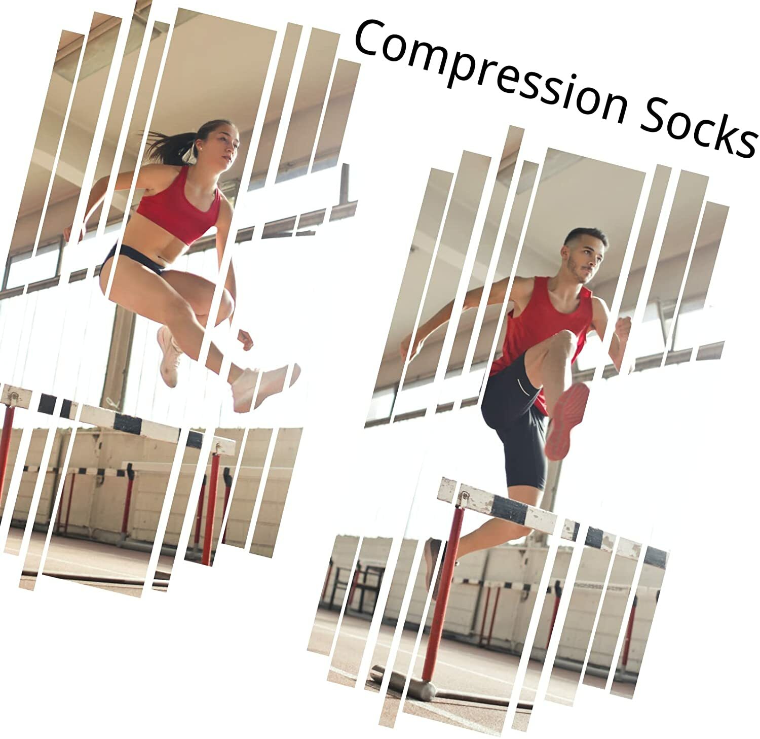 3 Pairs Compression Stockings for Men and Women 15-20 Close Toe Socks S/M/L/XL