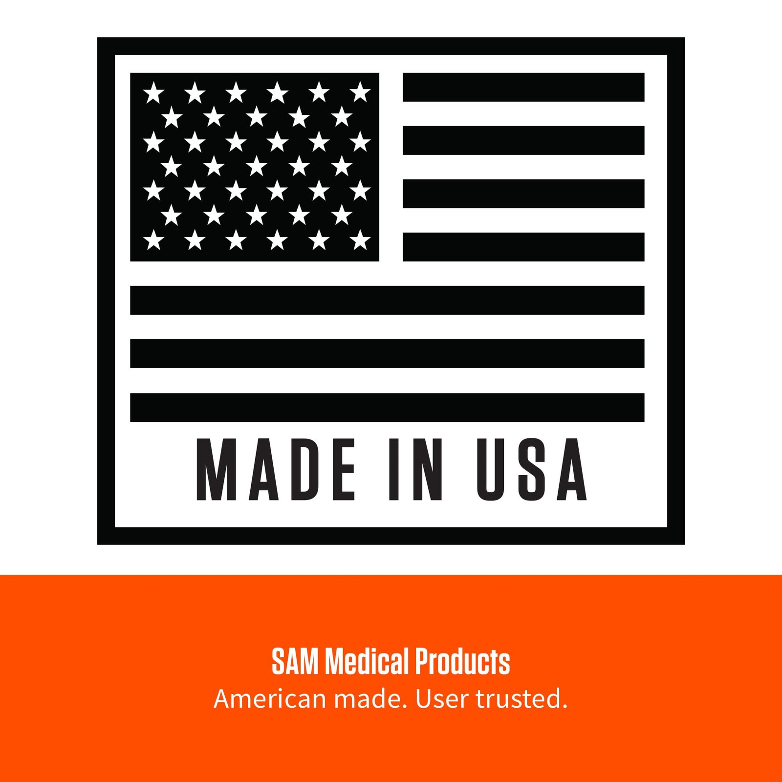 Sam Splint, 36″, Orange & Blue