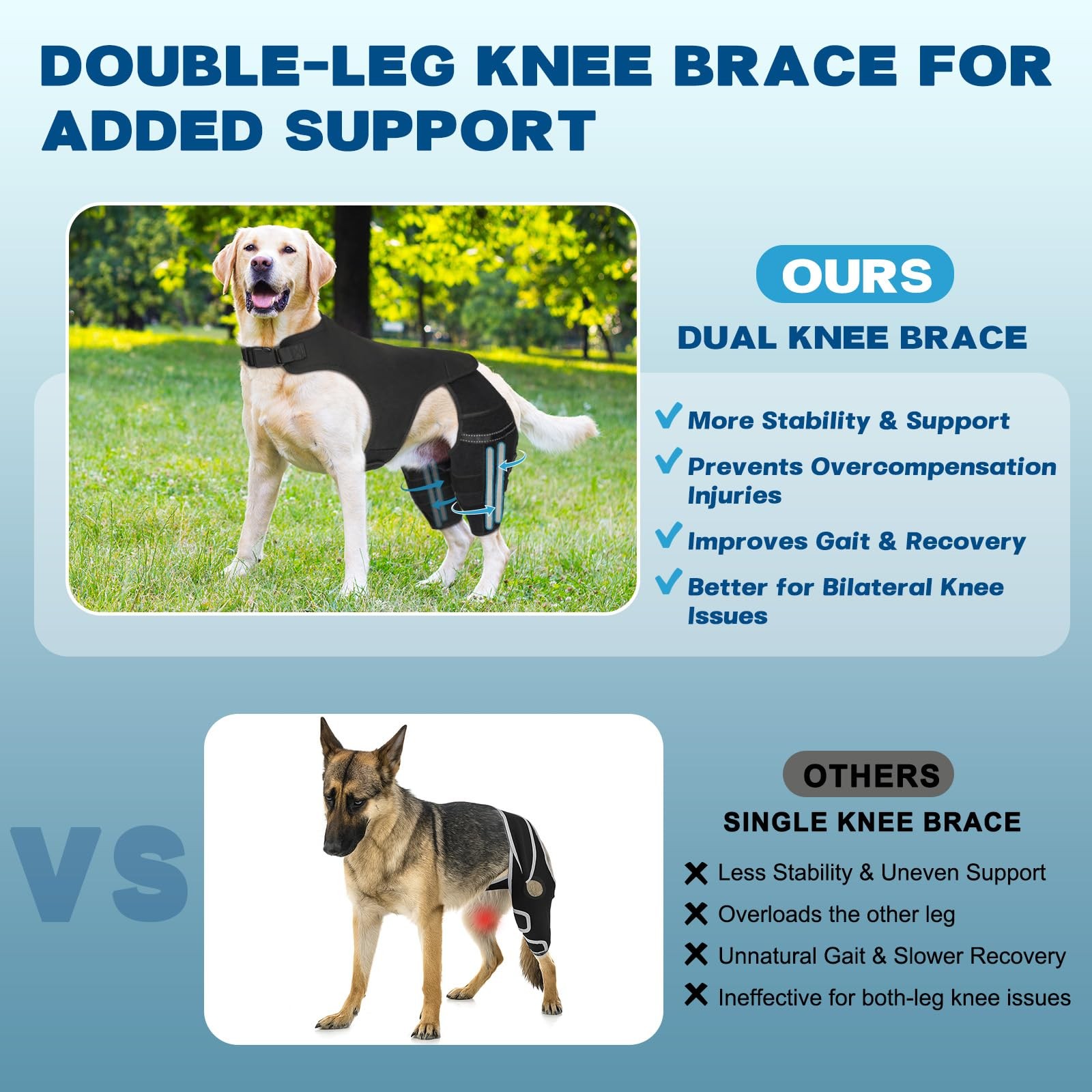 Pawfun Dog Knee Brace Hind Leg Support S