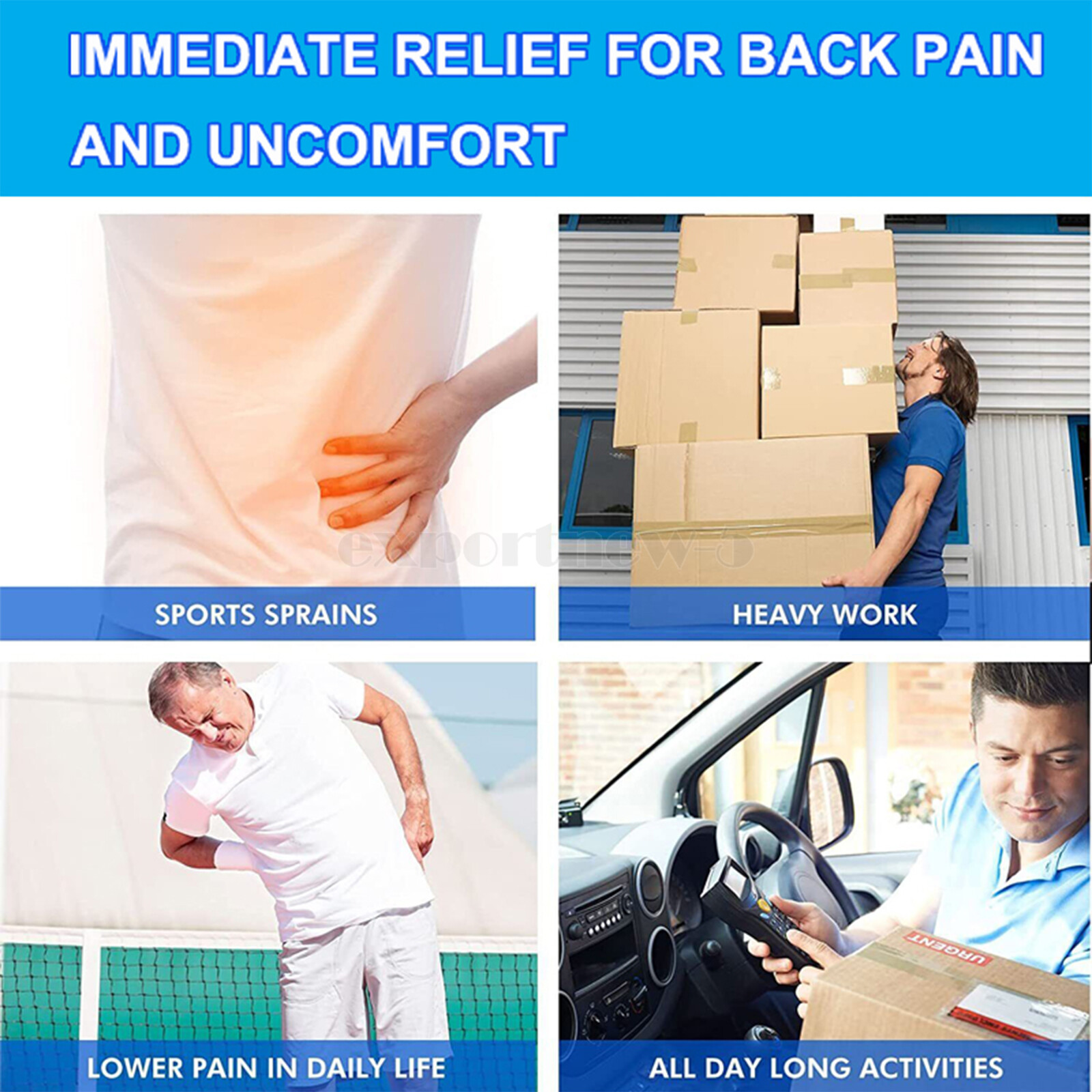 Breathable Back Brace for Lower Back Pain Relief Sciatica Lumbar Support Belt US