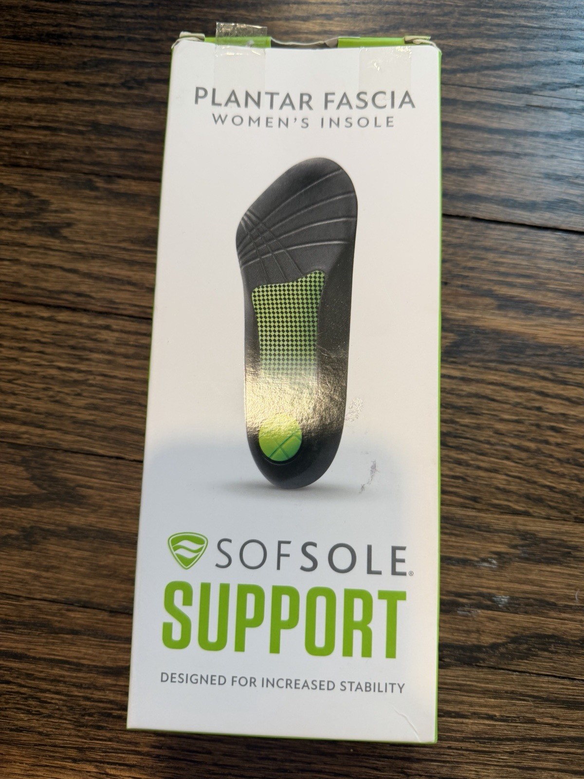 Sofsole Support Plantar Fascia Insole Female Sz 5-11 One Pair New In Box