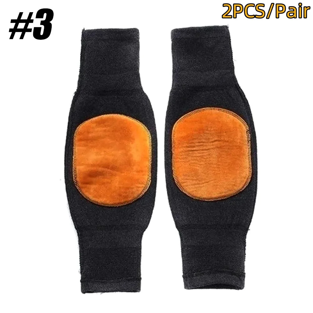 1Pair Unisex Cashmere Wool Knee Brace Pads Winter Windproof Leg Warmers Thicken