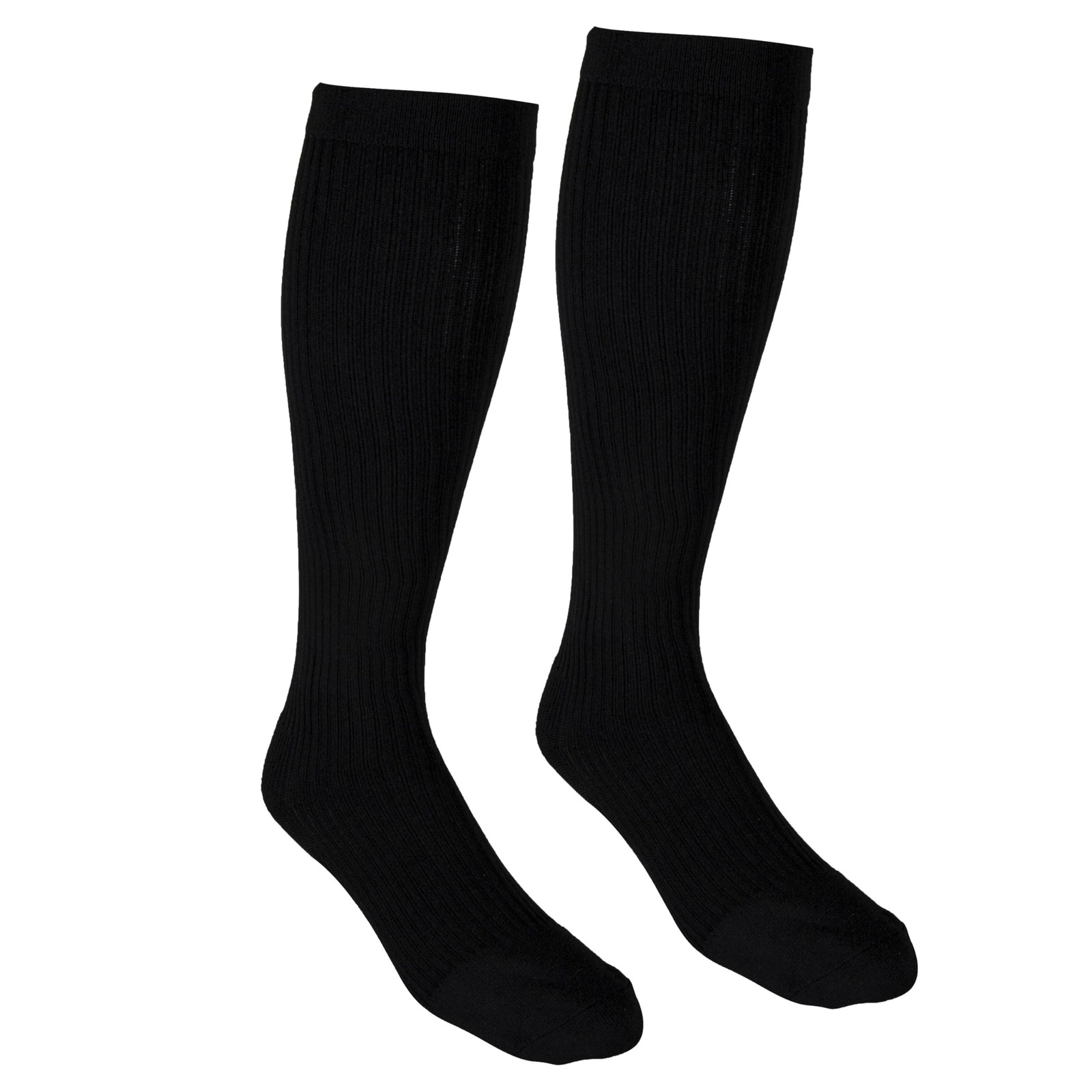 Large Black 2030 mmHg Compression Socks Support Men Padded Cushion Knee High