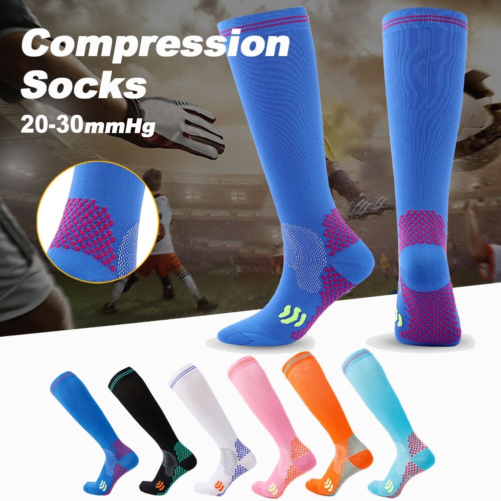3 Pair Sports Compression Socks Long Tube Stockings Exercise Pressure Hose S-XXL