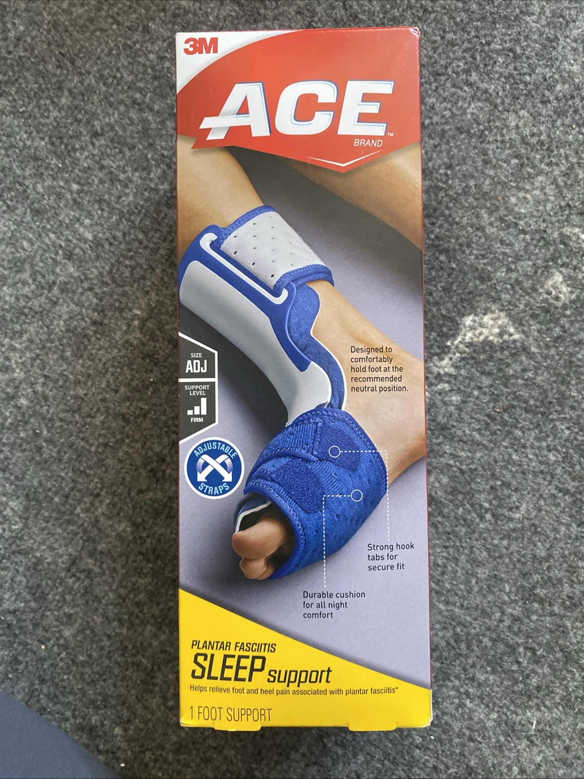 3M Ace Adjustable Plantar Fasciitis Sleep Support – Blue/Gray