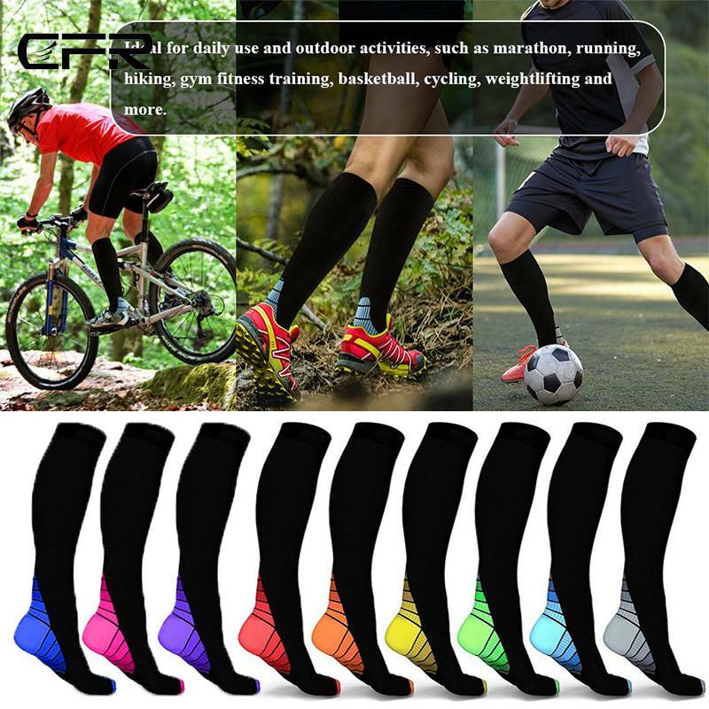 Copper Stretch Compression Socks 20-30mmHg Leg Support Sports Sleeve Men Women