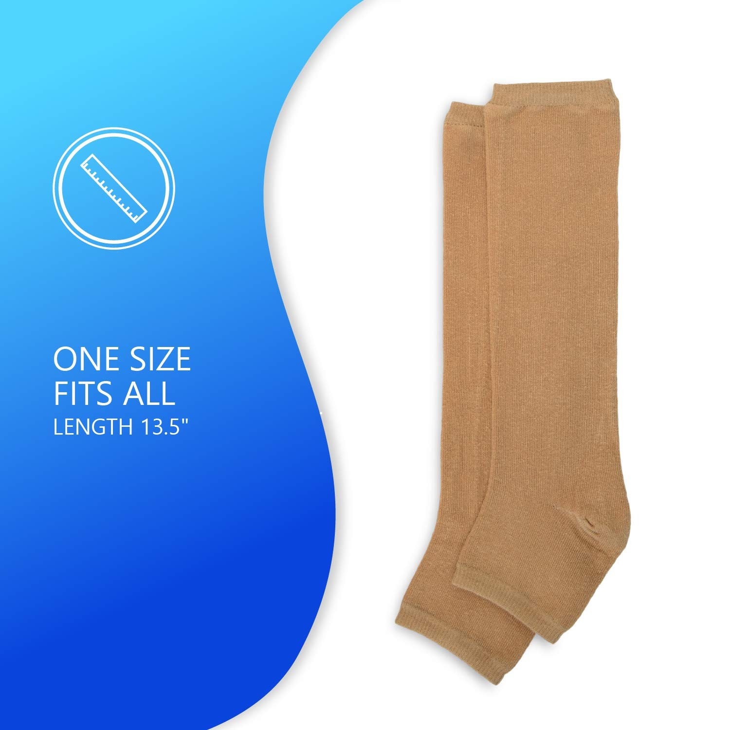 Universal Tan Leg Orthopedic Brace 4 Way Stretch Skin Protector IV Wound Cover