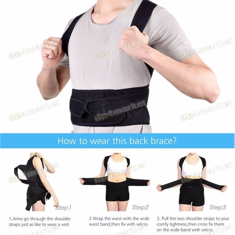 Chest Support Belt Back Shoulder Posture Corrector Therapy Humpback Brace Vest