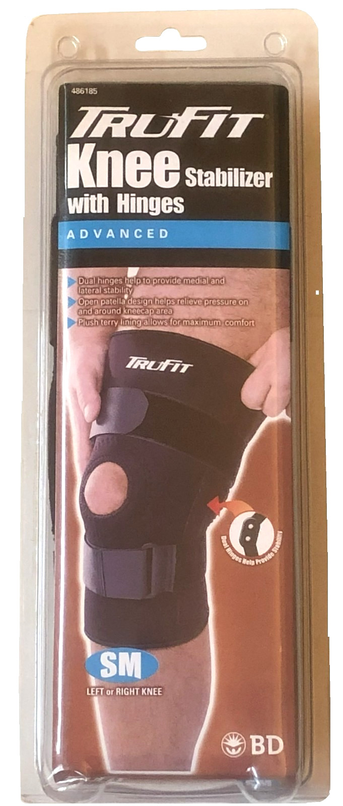 TruFit Knee Stabilizer with Hinges Advanced Fits Left or Right Knee SMALL