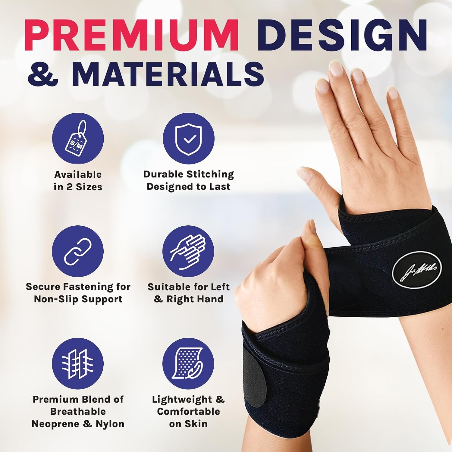 Comfortable Neoprene Wrist Brace – Large Size for Tendonitis & Arthritis Relief