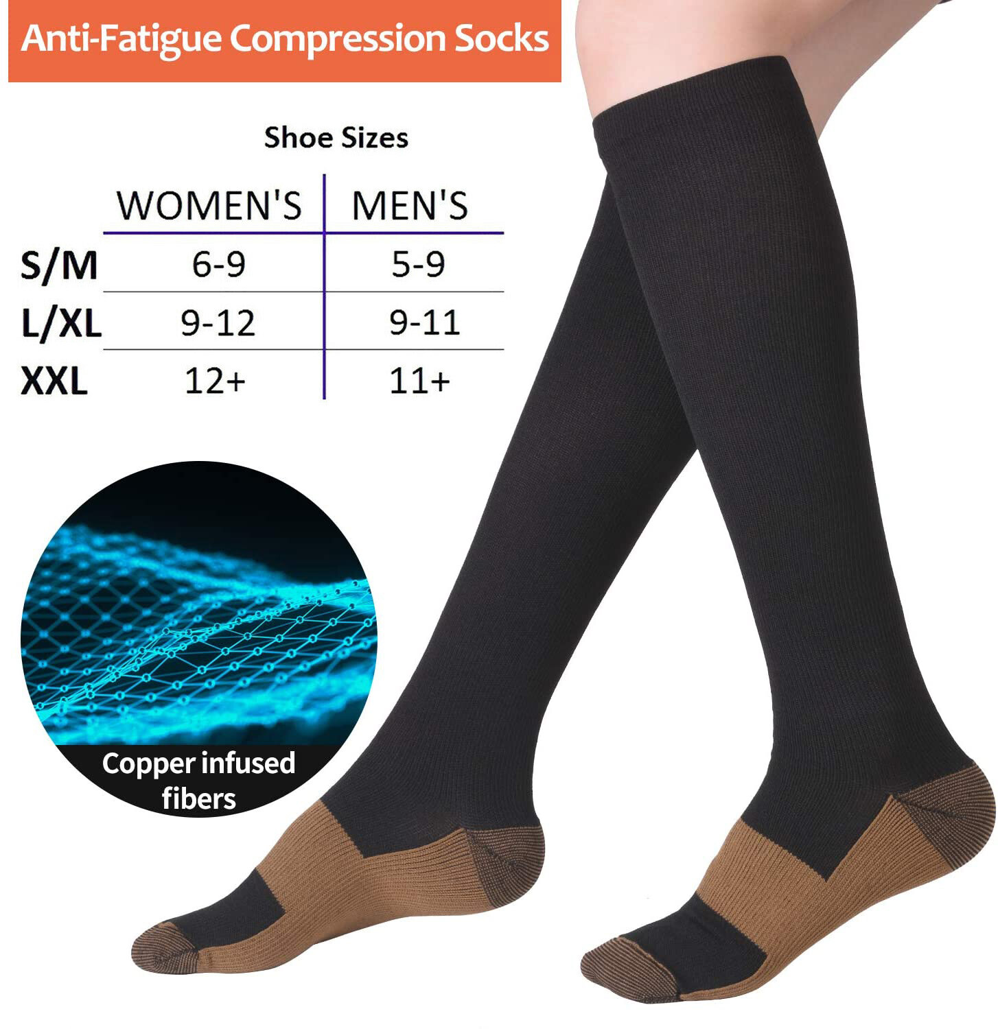 Best Compression Socks Medias de compresion Calf Shin Leg Men Women Cross Fit